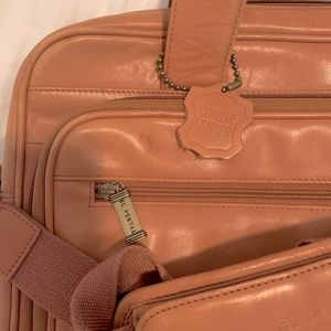 El Portal Leather briefcase messenger laptop bag